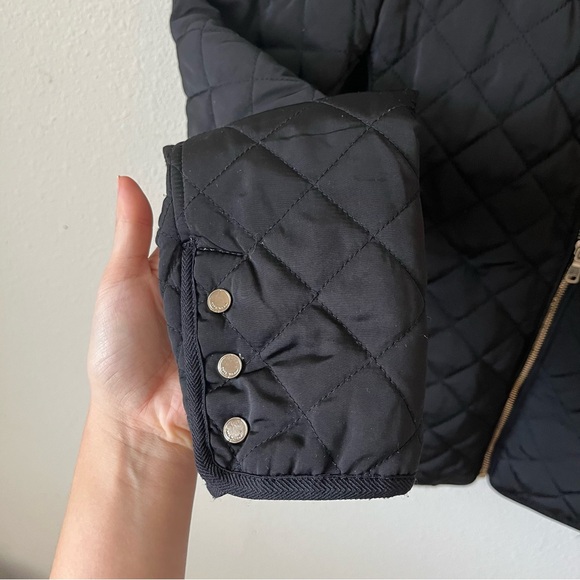 Zara Black Puffer Pocketed Zip Up Elegant Everyday Jacket Quilted Design - Picture 5 of 7